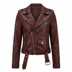 Kunstlederjacke Damen Bikerjacke – Ansicht 1