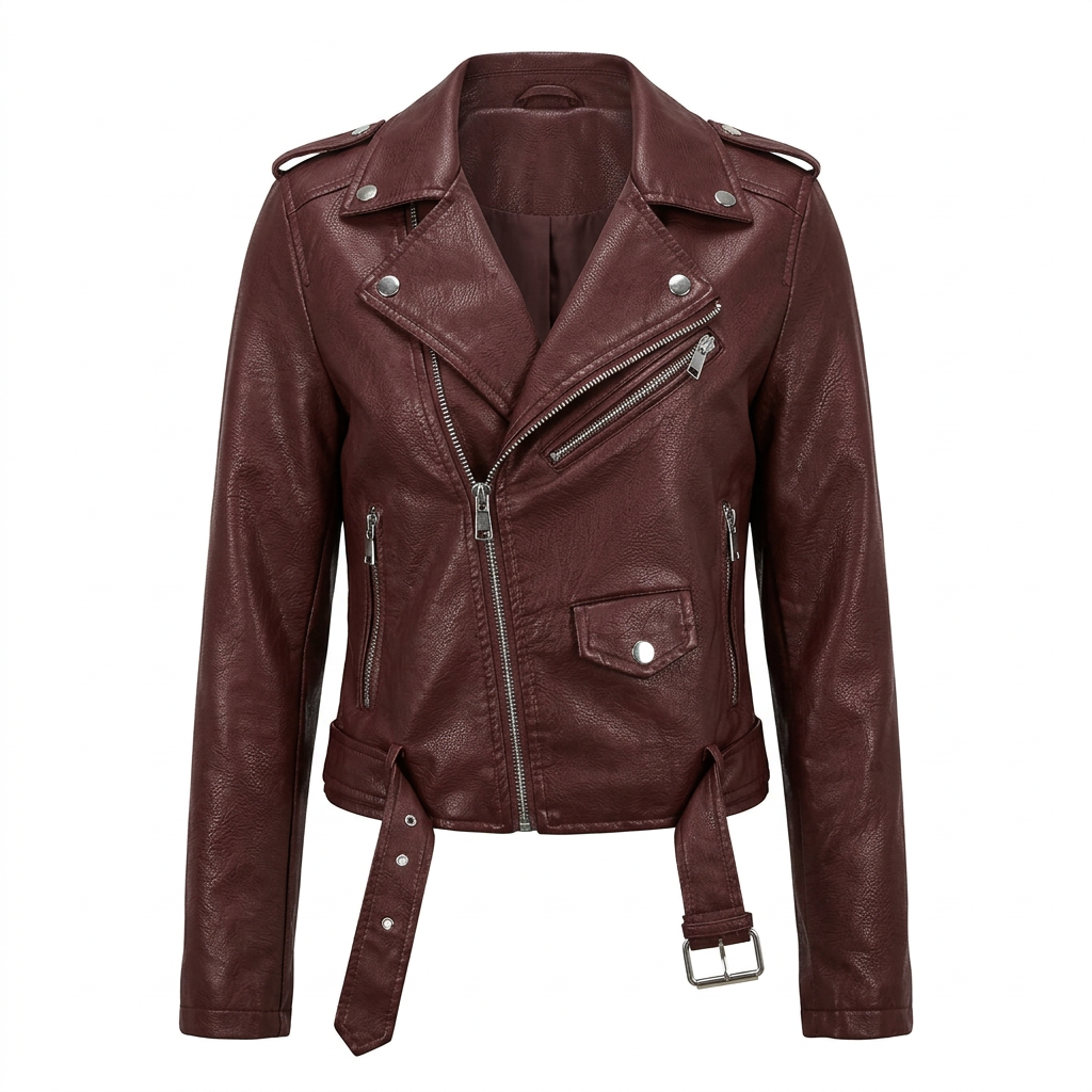 Kunstlederjacke Damen Bikerjacke – Ansicht 1