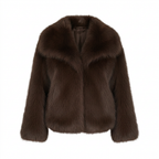 Kurze Jacke Damen mit breitem Kragen – Ansicht 1