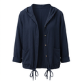 Leichte Kapuzenjacke Damen mit Tunnelzug – Ansicht 1