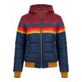 Pufferjacke Damen Retro Colorblock – Ansicht 1