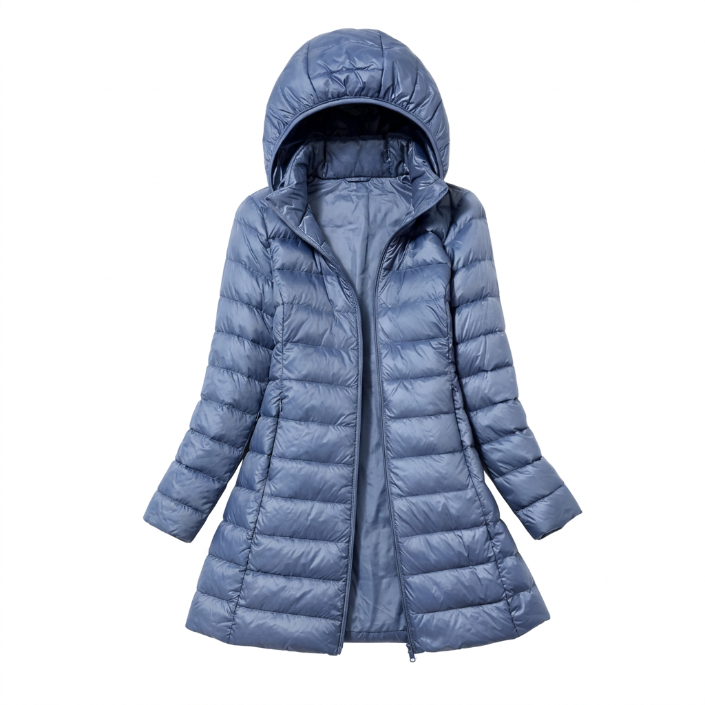 Wintermantel Damen lang mit Kapuze – Ansicht 1