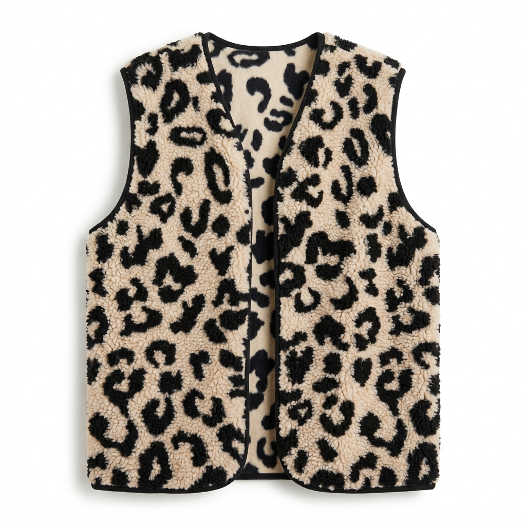 Leoparden Weste Damen ärmellos – Ansicht 1