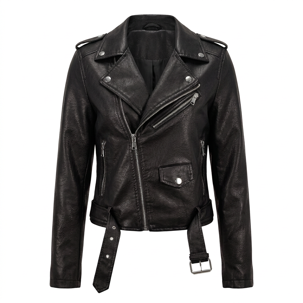 Kunstlederjacke Damen Bikerjacke – Ansicht 7