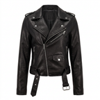 Kunstlederjacke Damen Bikerjacke – Ansicht 7