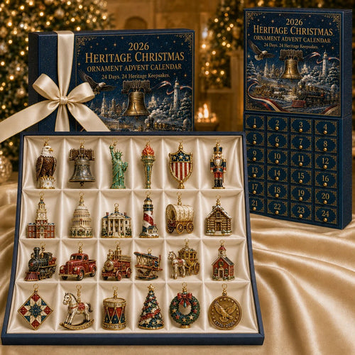 America-250-Adventskalender 2026 - 24 amerikanische Erbe-Weihnachtsornamente