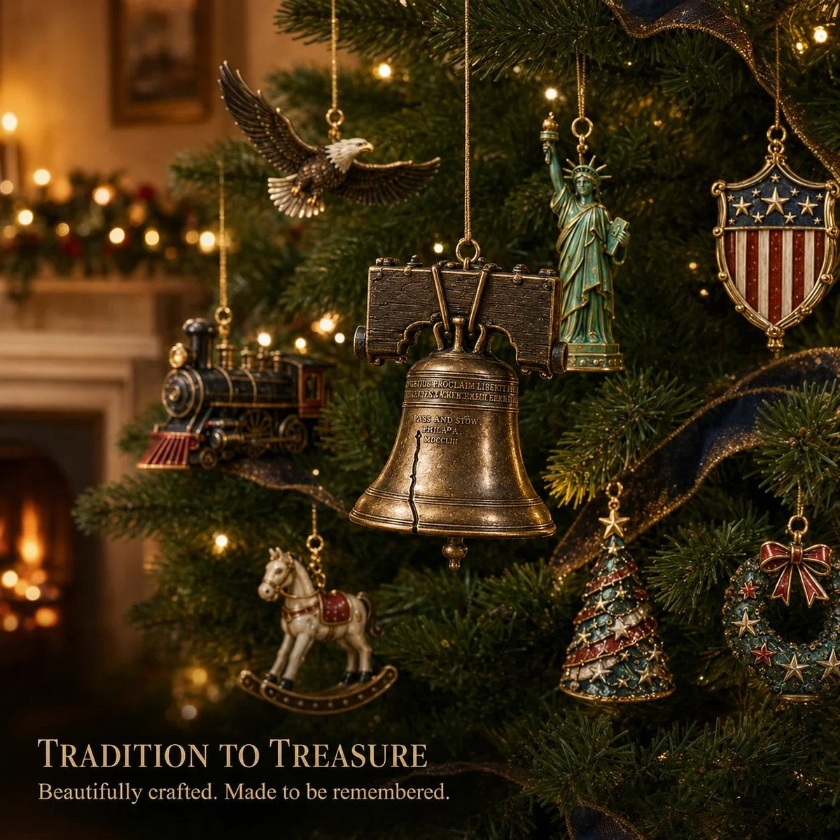 America-250-Adventskalender 2026 - 24 amerikanische Erbe-Weihnachtsornamente