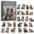 Australian Shepherd Adventskalender 2026 - 24 Acryl-Aussie-Anhänger