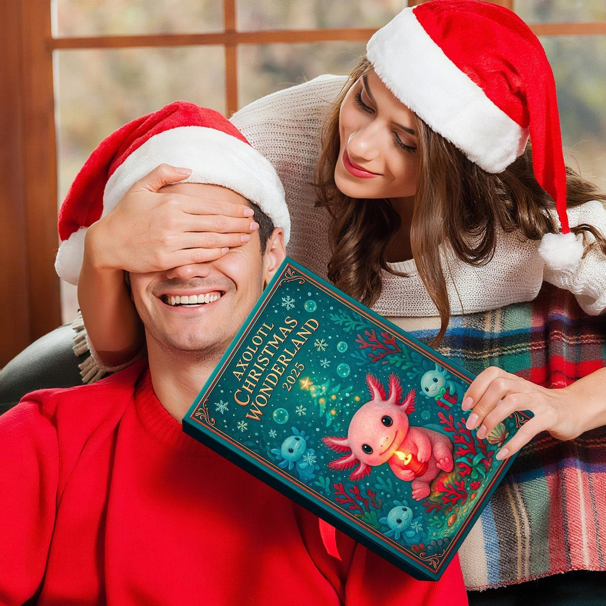 Axolotl-Adventskalender 2026 – 24 Axolotl-Weihnachtsanhänger