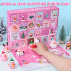 Badeenten Adventskalender 2026 - 24 Weihnachts-Badeentchen, Gelb oder Rosa