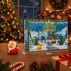 Badeenten Adventskalender 2026 - 24 Weihnachts-Badeentchen, Gelb oder Rosa