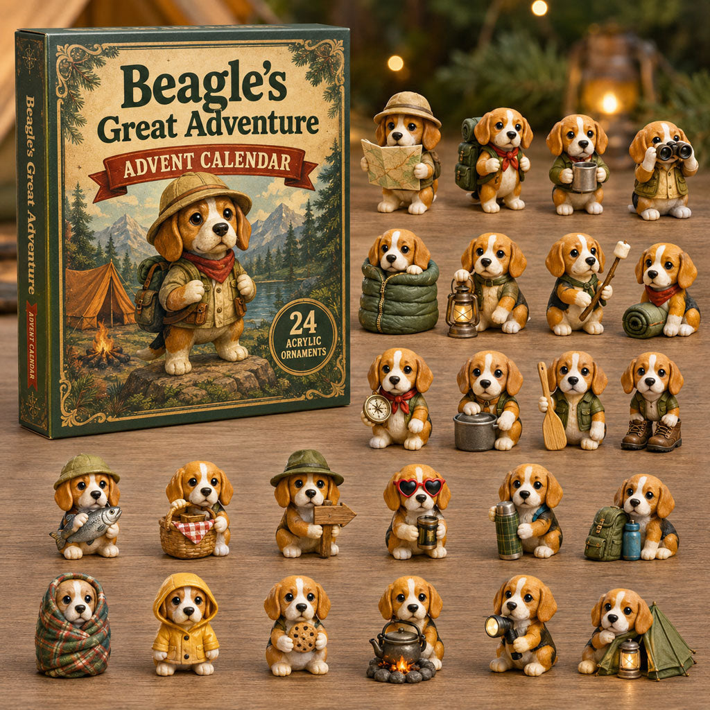 Beagle Adventskalender 2026 - 24 Beagle Weihnachtsanhänger