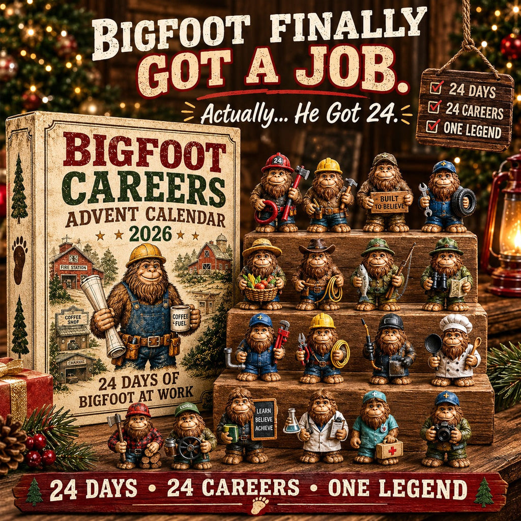 Bigfoot-Berufe-Adventskalender 2026 - 24 Tage Bigfoot bei der Arbeit