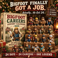 Bigfoot-Berufe-Adventskalender 2026 - 24 Tage Bigfoot bei der Arbeit