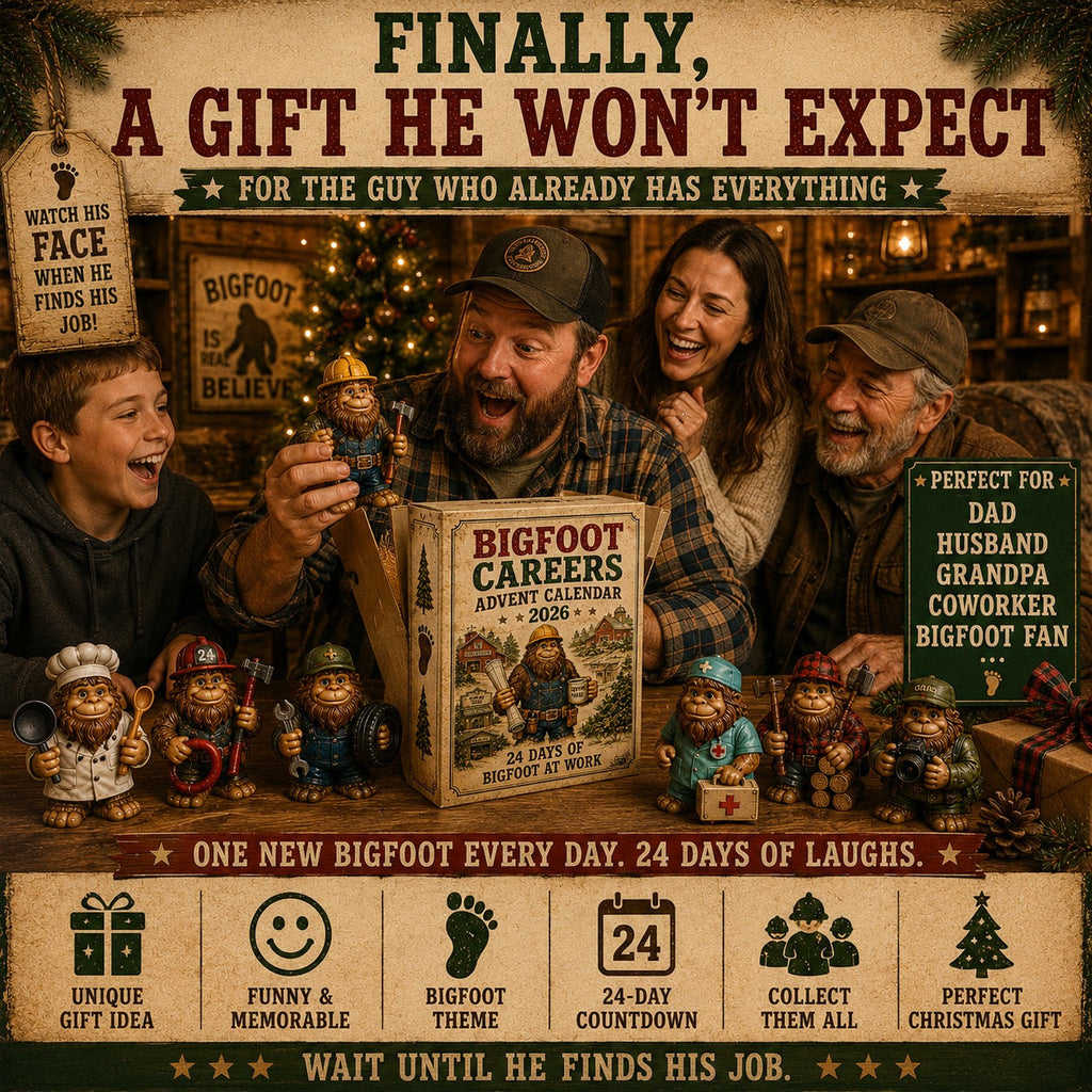Bigfoot-Berufe-Adventskalender 2026 - 24 Tage Bigfoot bei der Arbeit
