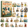 Bullterrier-Adventskalender 2026 - 24 Acryl-Bullterrier-Ornamente
