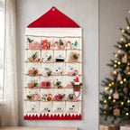 Canvas-Häuschen-Adventskalender - Wiederverwendbarer Hängekalender mit 24 Fächern
