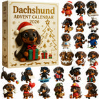 Dackel-Adventskalender 2026 – 24 Dackelfiguren