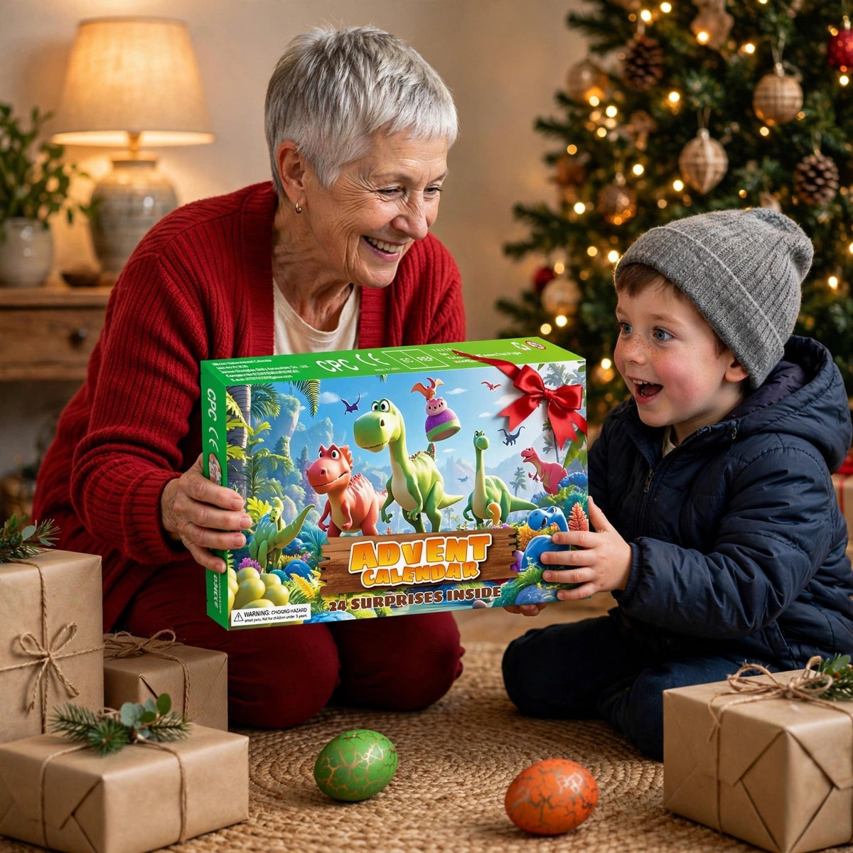 Dinosaurier-Ei-Adventskalender 2026 - 24 Dino-Eier, die im Wasser schlüpfen