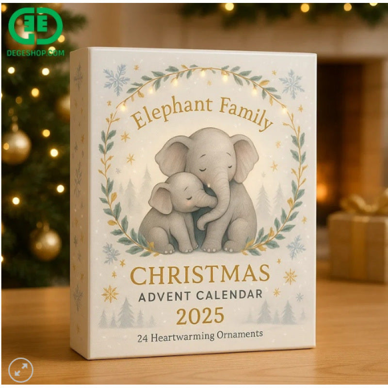 Elefantenfamilie-Adventskalender 2026 – 24 herzerwärmende Anhänger