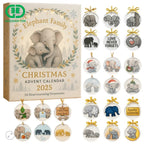 Elefantenfamilie-Adventskalender 2026 – 24 herzerwärmende Anhänger