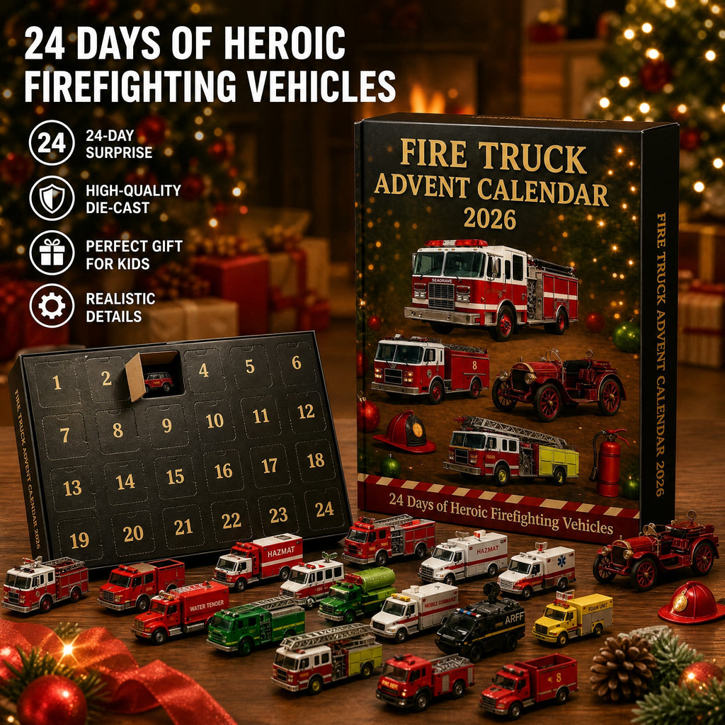 Feuerwehrauto-Adventskalender 2026 – 24 Feuerwehrfahrzeuge