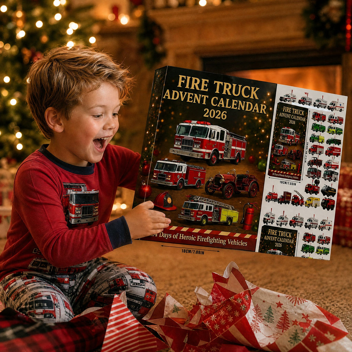 Feuerwehrauto-Adventskalender 2026 – 24 Feuerwehrfahrzeuge