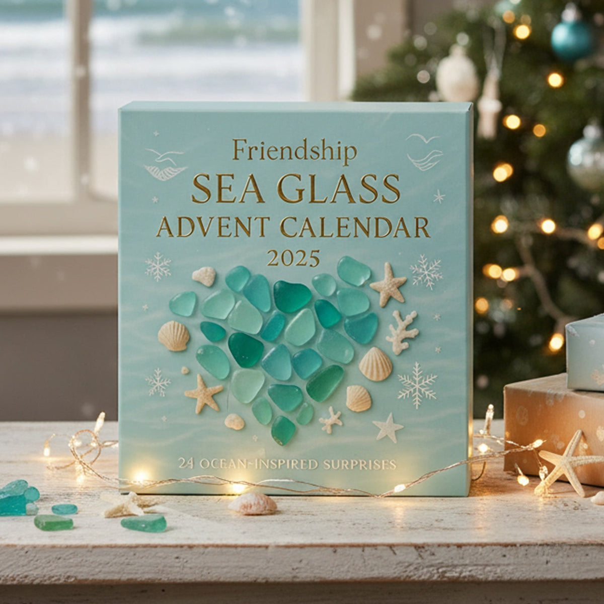 Freundschafts-Seeglas-Adventskalender – 24 Andenken aus Seeglas