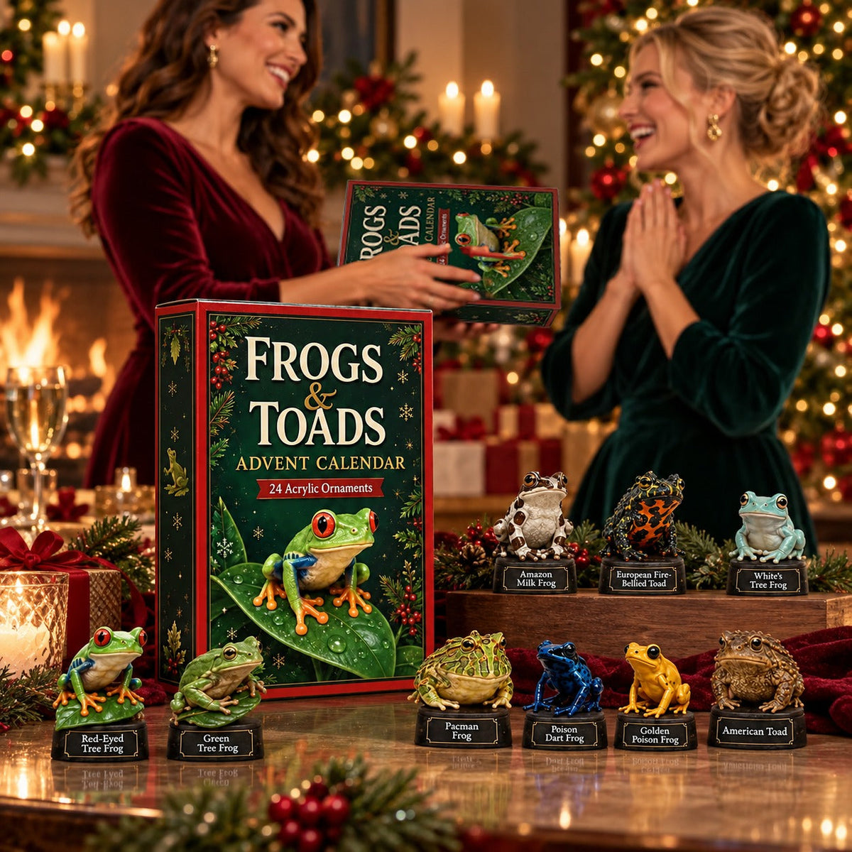Frösche & Kröten-Adventskalender 2026 - 24 Froschfiguren