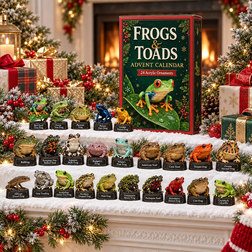 Frösche & Kröten-Adventskalender 2026 - 24 Froschfiguren