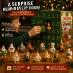 Hühner Adventskalender 2026 – 24 Weihnachtshühner-Figuren