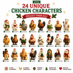 Hühner Adventskalender 2026 – 24 Weihnachtshühner-Figuren