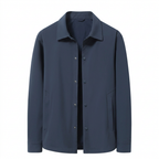 Herrenjacke mit Druckknöpfen und Kragen – Ansicht 1