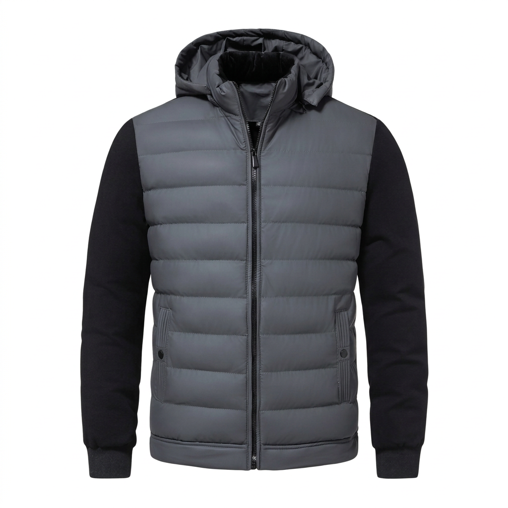 Hybridjacke Herren mit Kapuze – Ansicht 1