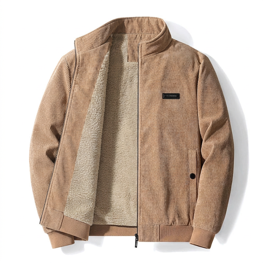 Gefütterte Cord Bomberjacke Herren – Ansicht 9