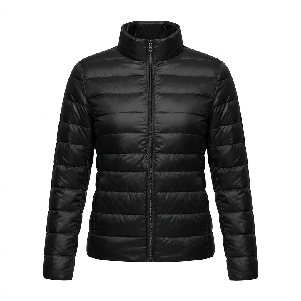 Kurze Steppjacke Damen mit Stehkragen – Ansicht 13