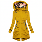 Damenjacke mit Kapuze und Blumenfutter – Ansicht 3