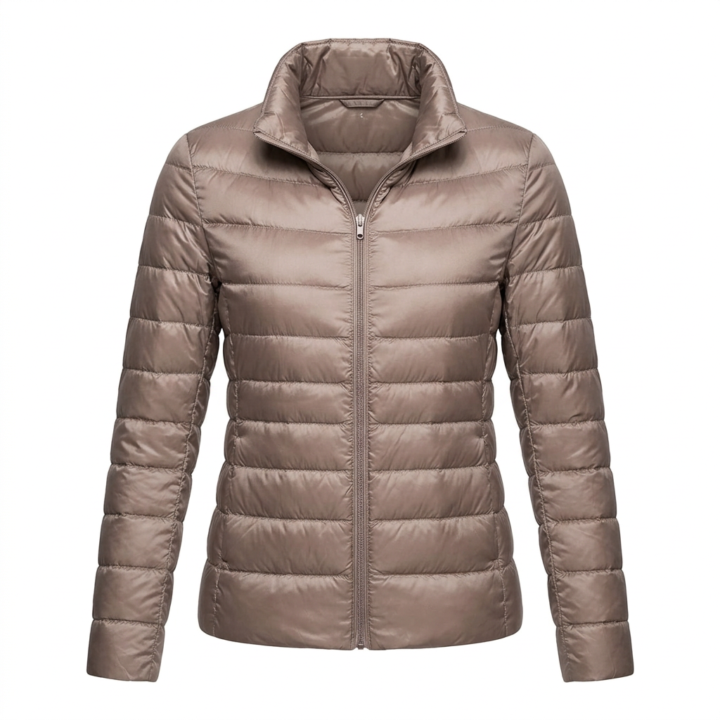 Kurze Steppjacke Damen mit Stehkragen – Ansicht 12