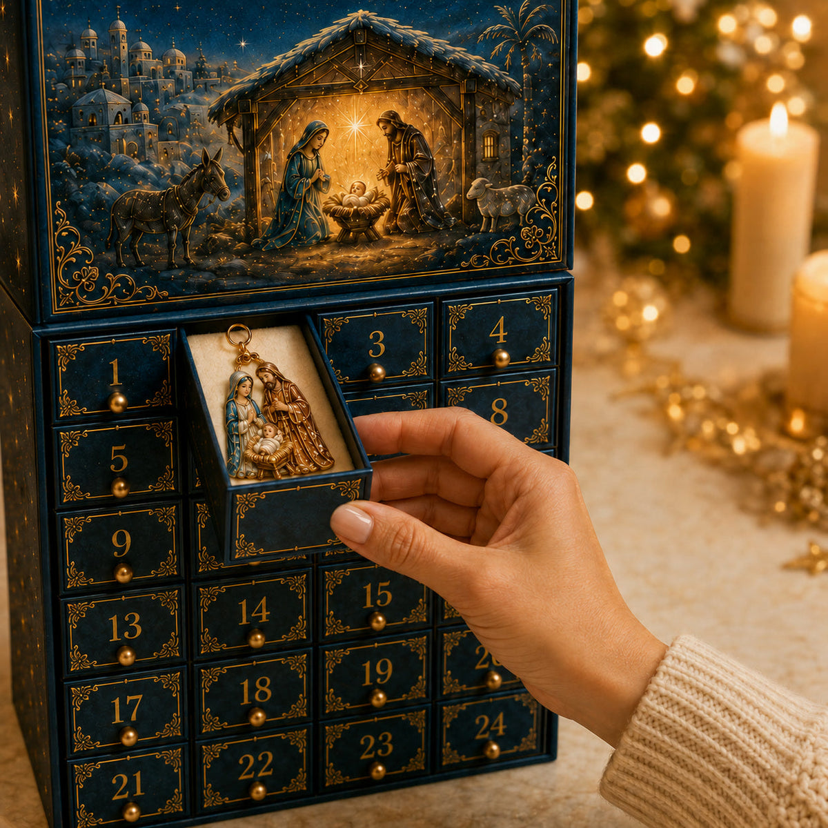 Krippen-Adventskalender 2026 – 24 Weihnachtsornamente