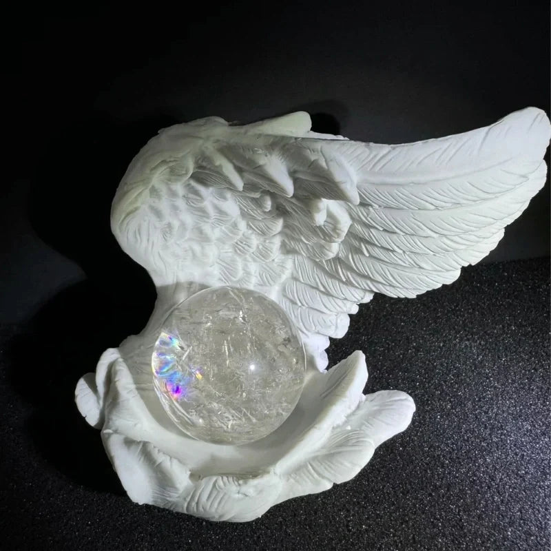 Teelichthalter in Form von Engelsflügeln aus Polyresin – Bild 8