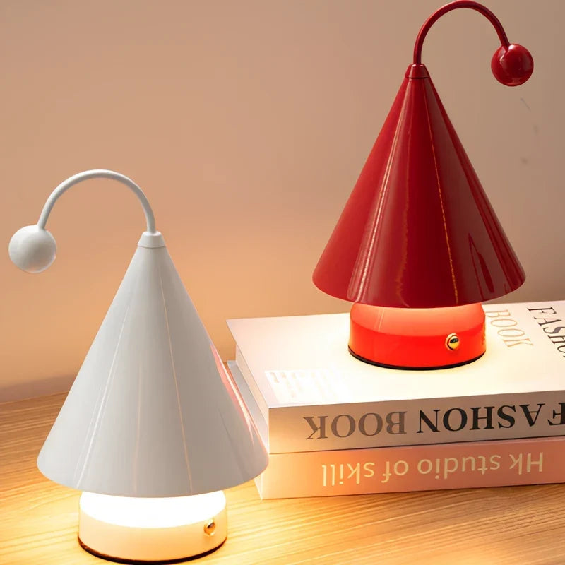 Kabellose LED Tischlampe im Kegel-Design – Bild 6