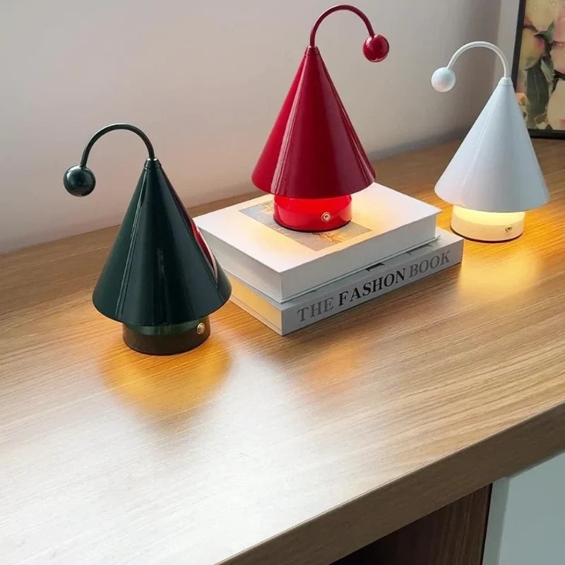 Kabellose LED Tischlampe im Kegel-Design – Bild 9