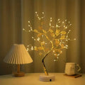 LED Lichterbaum mit goldenen Blättern und warmweissem Licht