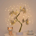 LED Lichterbaum mit goldenen Blättern und warmweissem Licht – Bild 7