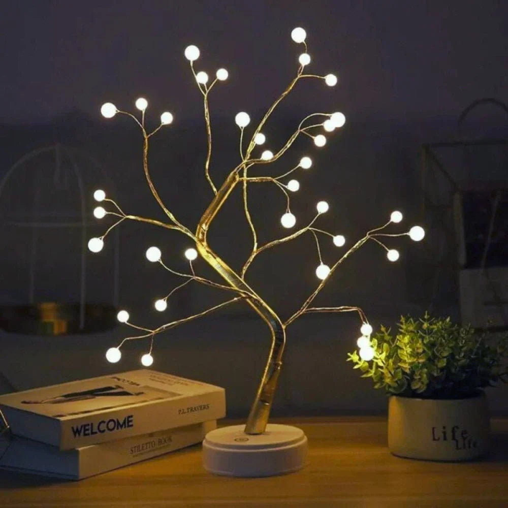 LED Lichterbaum mit Perlen und warmweissem Licht – Bild 10