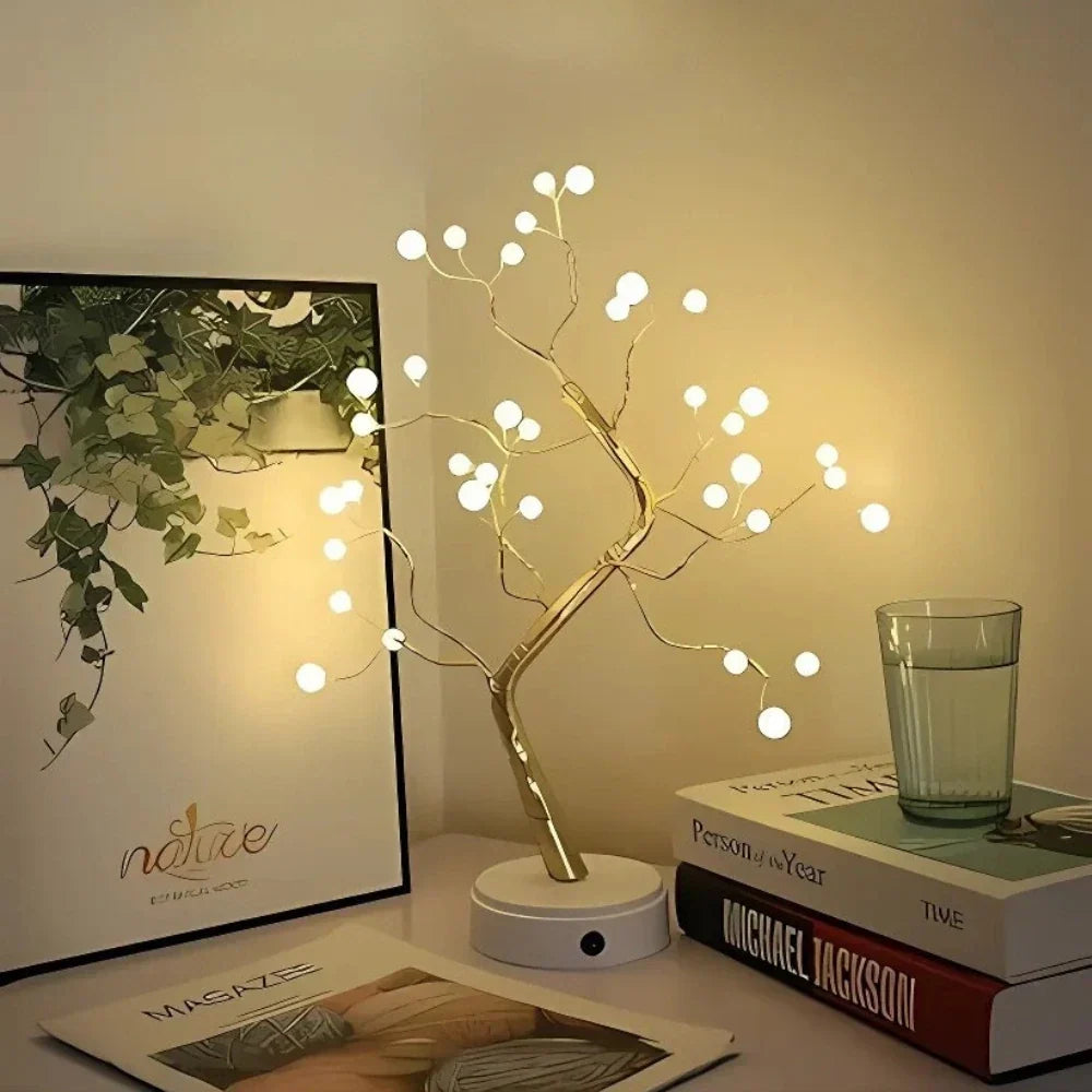 LED Lichterbaum mit Perlen und warmweissem Licht – Bild 11