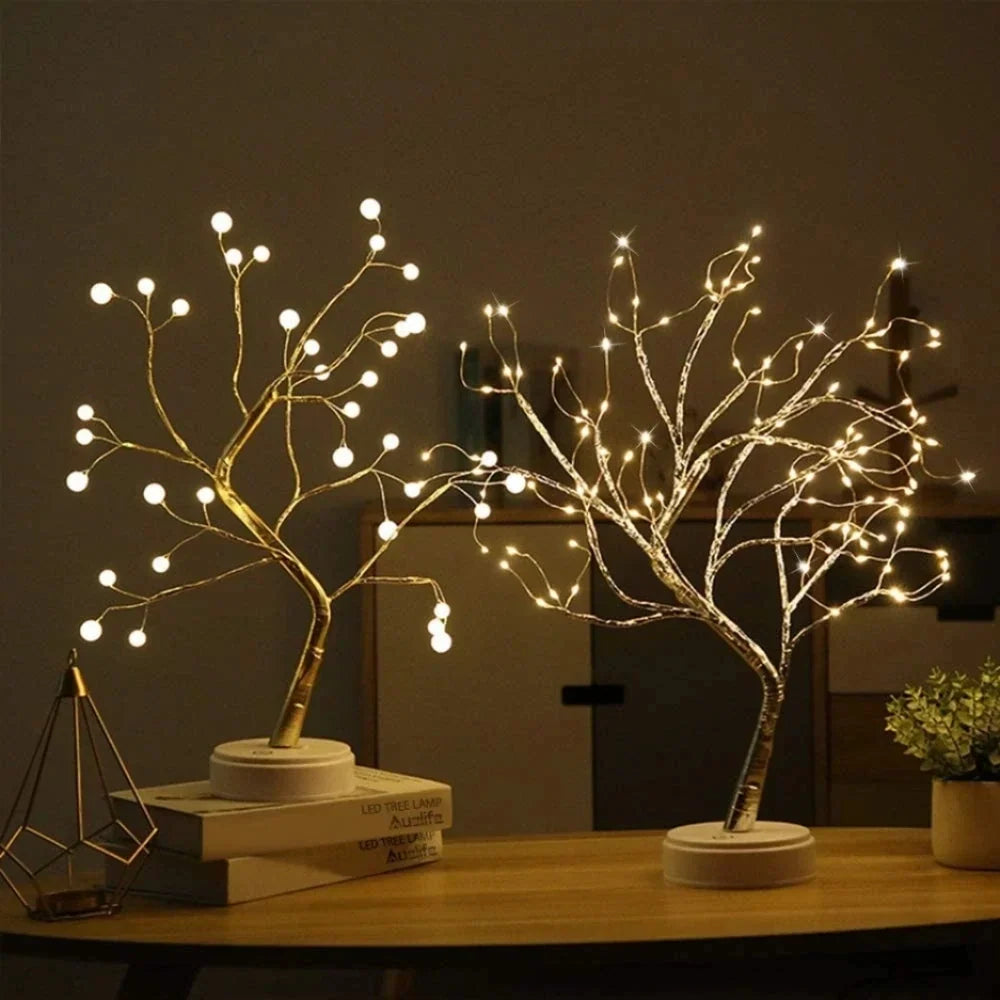 LED Lichterbaum mit Perlen und warmweissem Licht – Bild 13