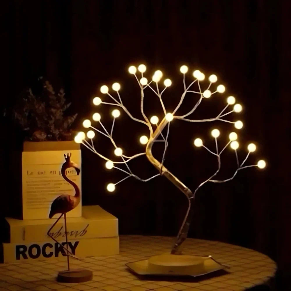 LED Lichterbaum mit Perlen und warmweissem Licht – Bild 2