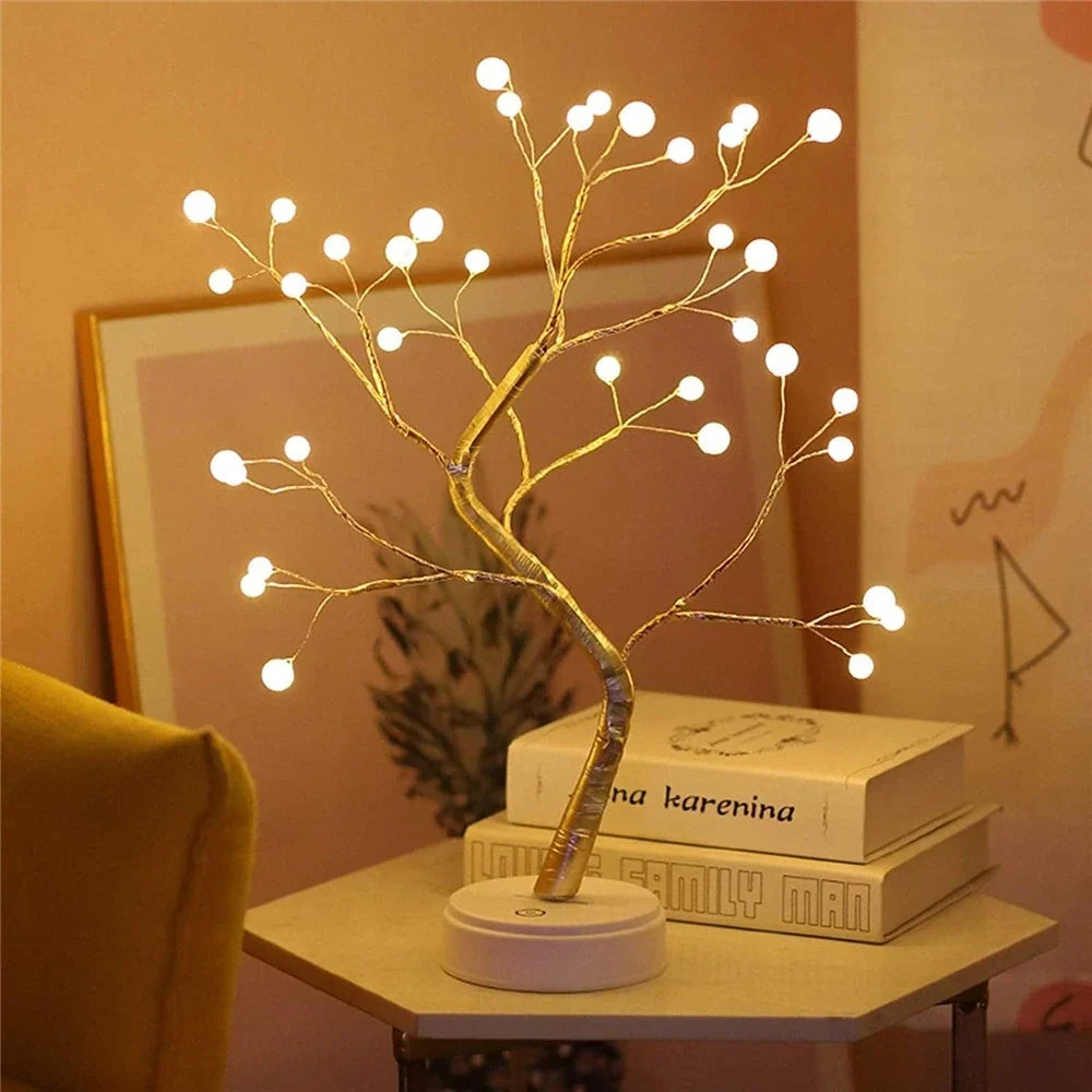LED Lichterbaum mit Perlen und warmweissem Licht – Bild 5