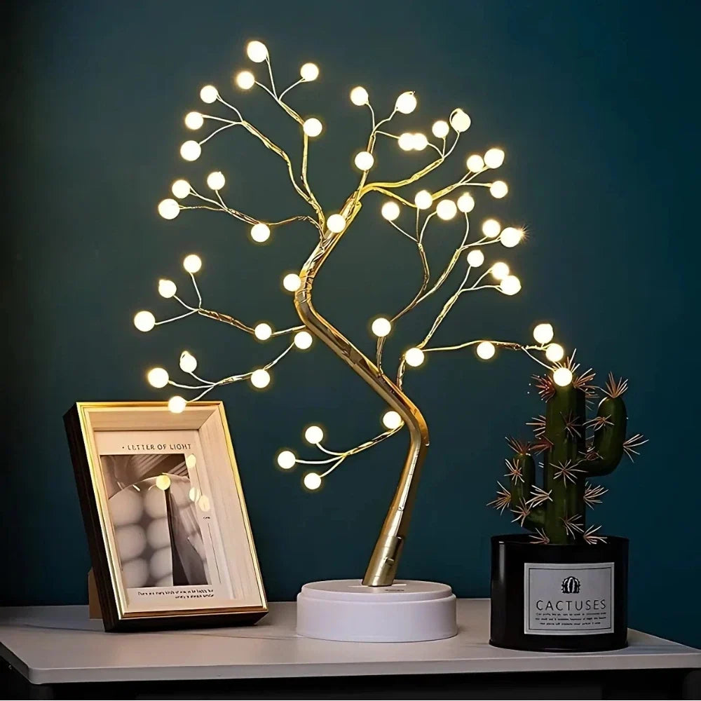 LED Lichterbaum mit Perlen und warmweissem Licht – Bild 6